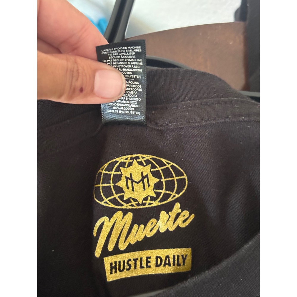 Muerte Hustle Daily Pray For My Competition Graphic T-Shirt Black 4XL Mens - Picture 3 of 6